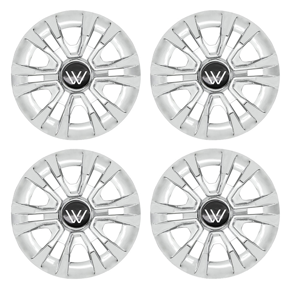 8" Rim Cover Club Car EZGO YAMAHA Deep Chrome Hub Caps Wheel Cover for Most Golf Carts Accessories 8 Inch (set of 4)