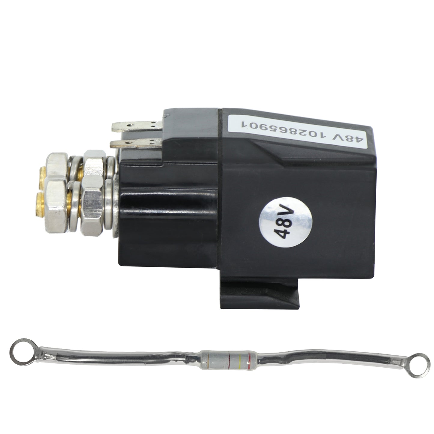 Golf Cart 48-Volt Solenoid with Resistance Fits for Club Car DS & Precedent Models 102865901&1014947