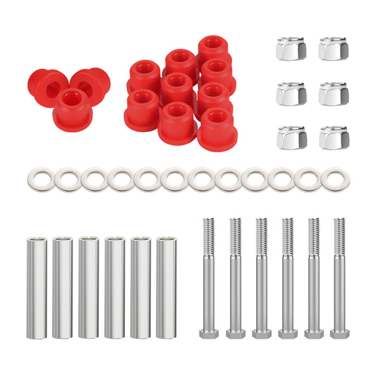 EZGO TXT Spring Bushing Kit With Screw Nuts, Golf Cart Rear Leaf Spring Polyurethane Bushing and Sleeves for EZGO TXT/Medalist (1994-up) & Club Car DS (1981-up), OEM# 70289-G02 70291-G01 14158-G1