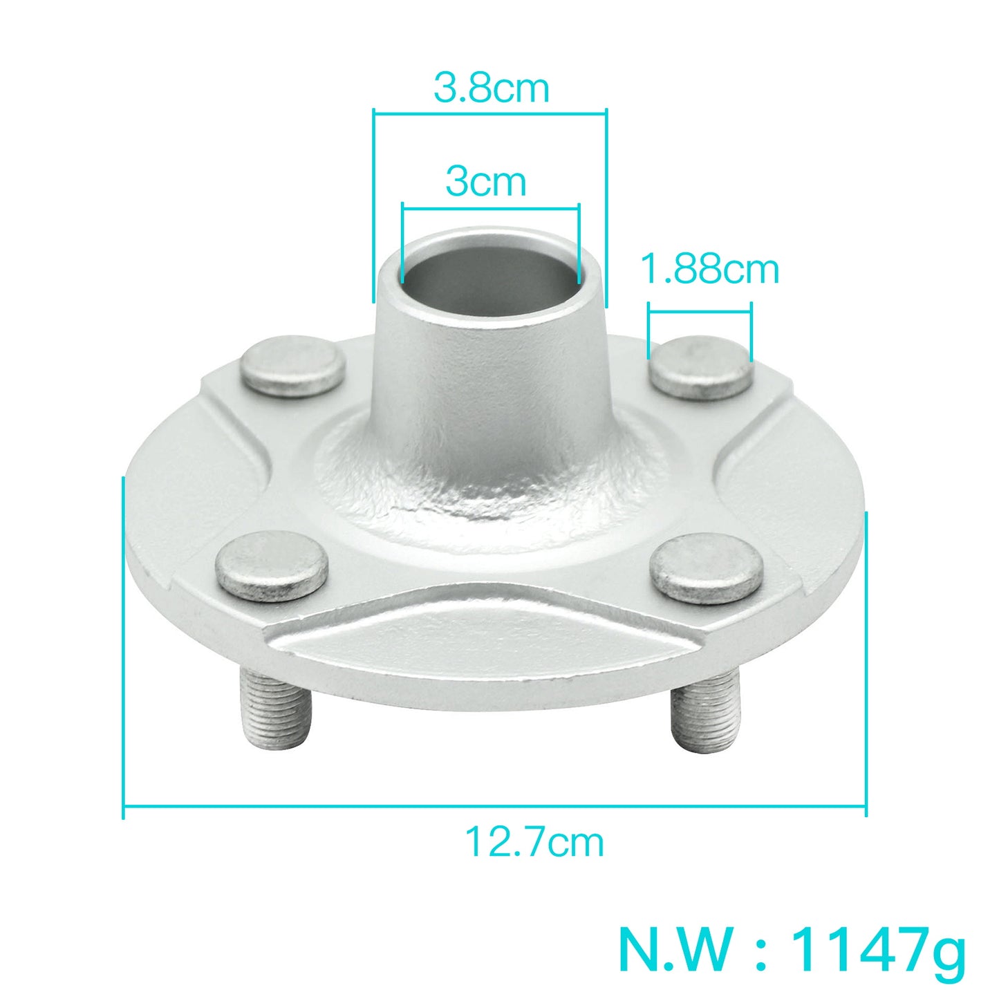 Golf Cart Rear Wheel Hub Part (1PC or 2PC), Replace Yamaha G29 Rear Hub, Suitable for Yamaha G29 Drive Gas Electric Golf Cart, OEM Reference JW1-F53T0-09-00, JW1-G6542-00-00