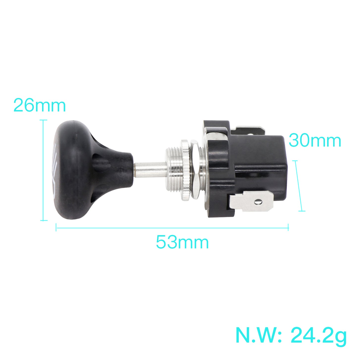 Golf Cart Push/Pull Headlight Switch Button Fit for Club Car EZGO YMH Golf Carts- OEM#4034