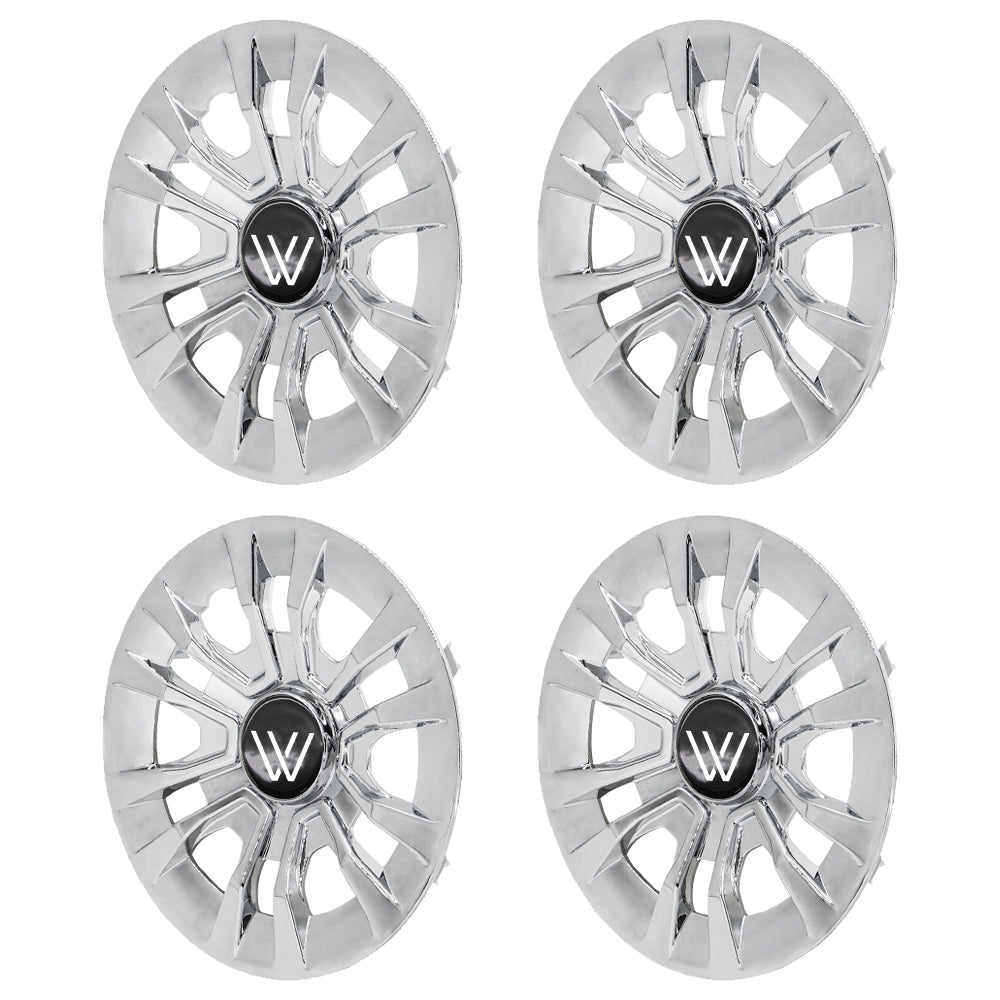 8" Rim Cover Club Car EZGO YAMAHA Deep Chrome Hub Caps Wheel Cover for Most Golf Carts Accessories 8 Inch (set of 4)