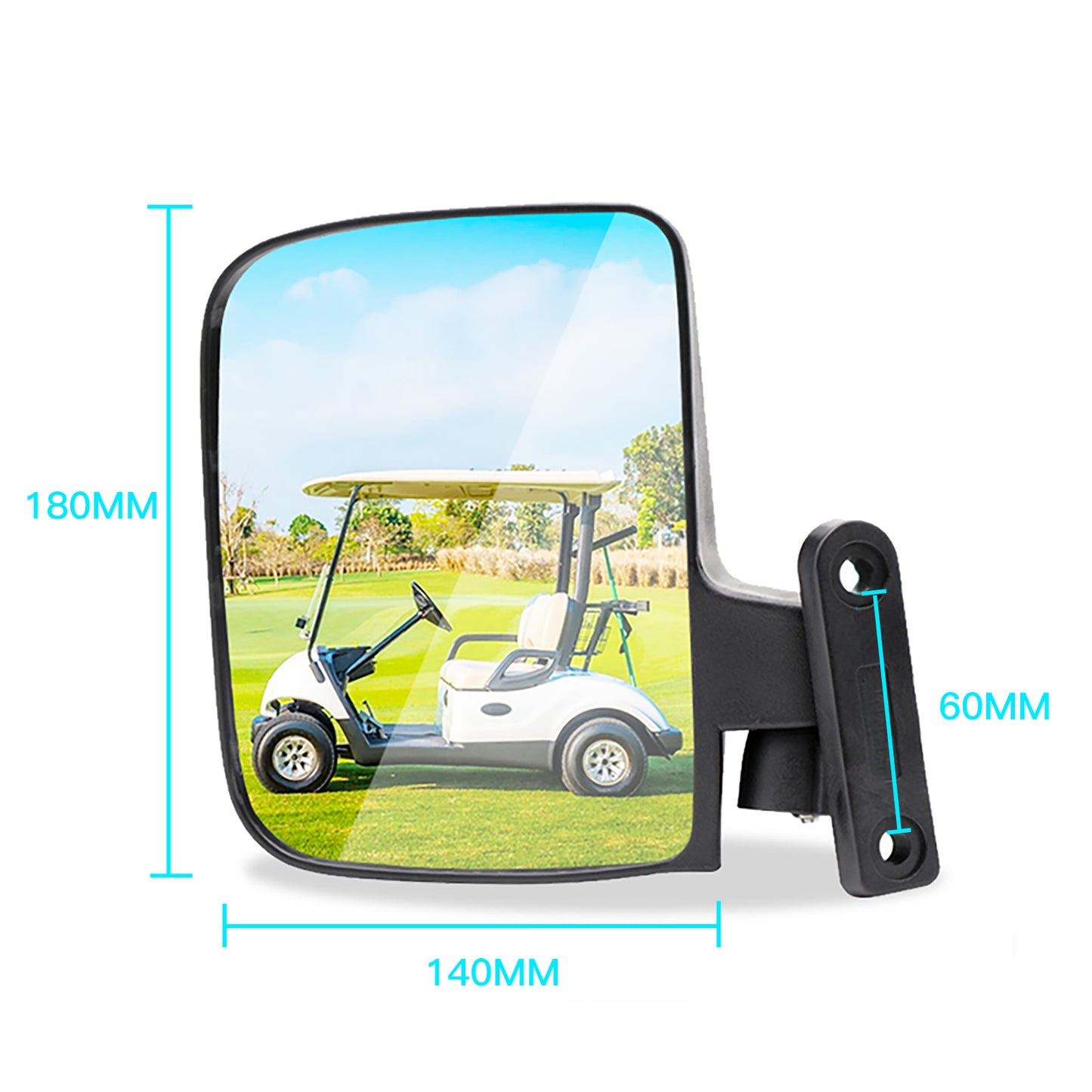 Golf Cart Side Mirrors for Club Car EZGO Yamaha and Others Golf Cart Folding Side View Mirrors