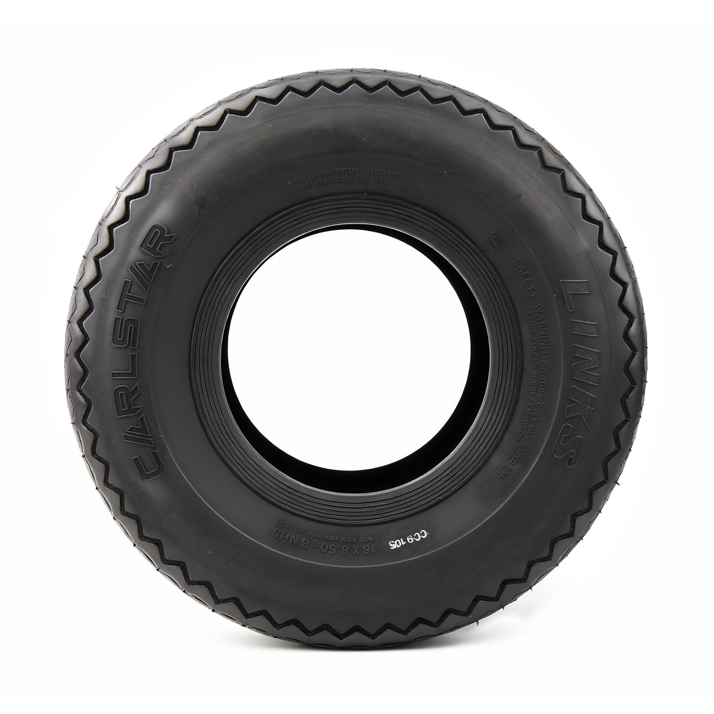 CARLSTAR 8" 18X8.50-8 4 PLY Golf Cart Tire Fits E-Z-GO, ClubCar, Cushman, Yamaha
