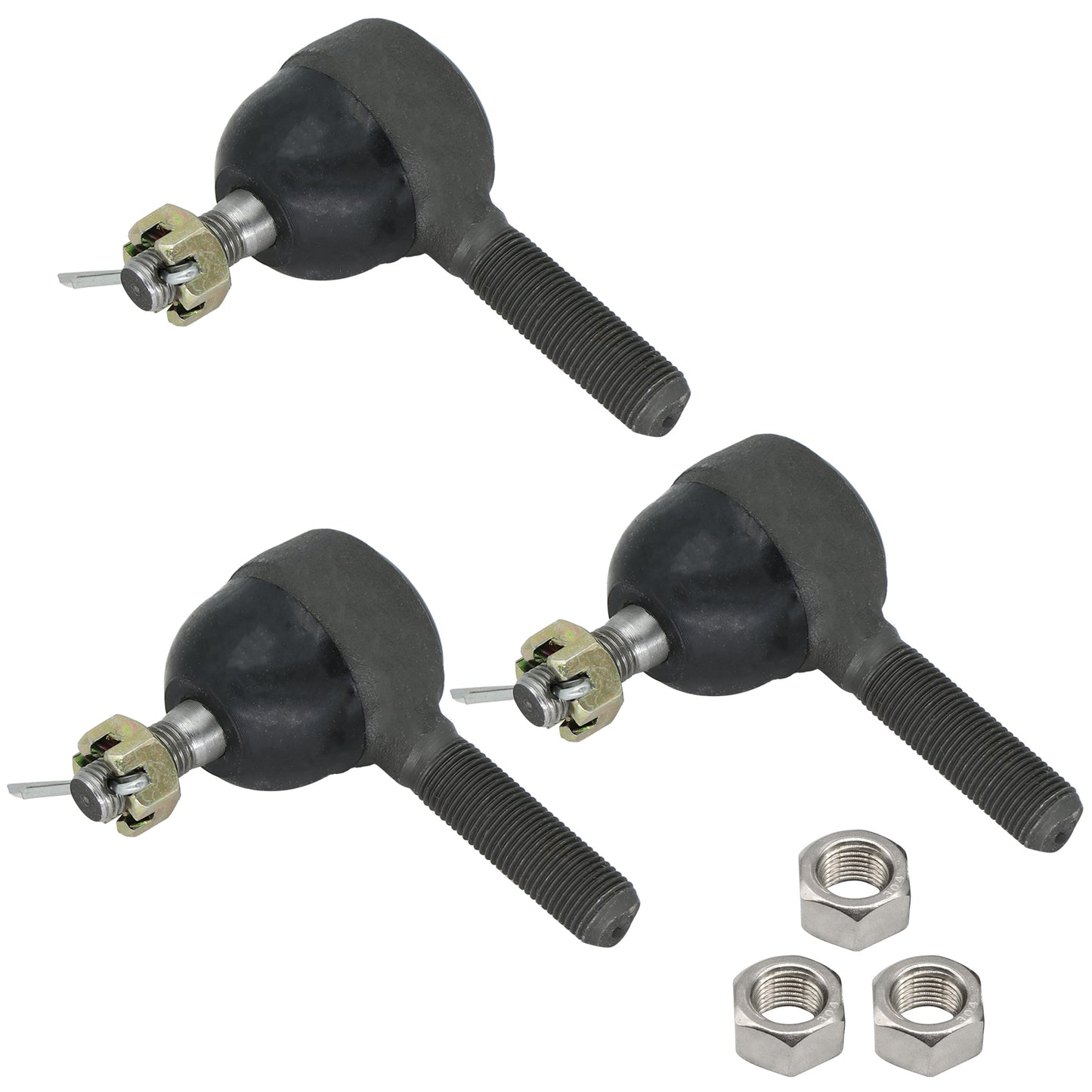 Ball Joint Kit for Club Car DS Golf Cart Gas & Electric 1976-2008, Set of 3 Tie Rod End, Replace OEM 7539 7540
