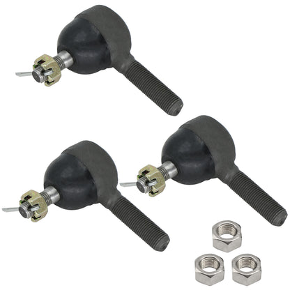 Ball Joint Kit for Club Car DS Golf Cart Gas & Electric 1976-2008, Set of 3 Tie Rod End, Replace OEM 7539 7540