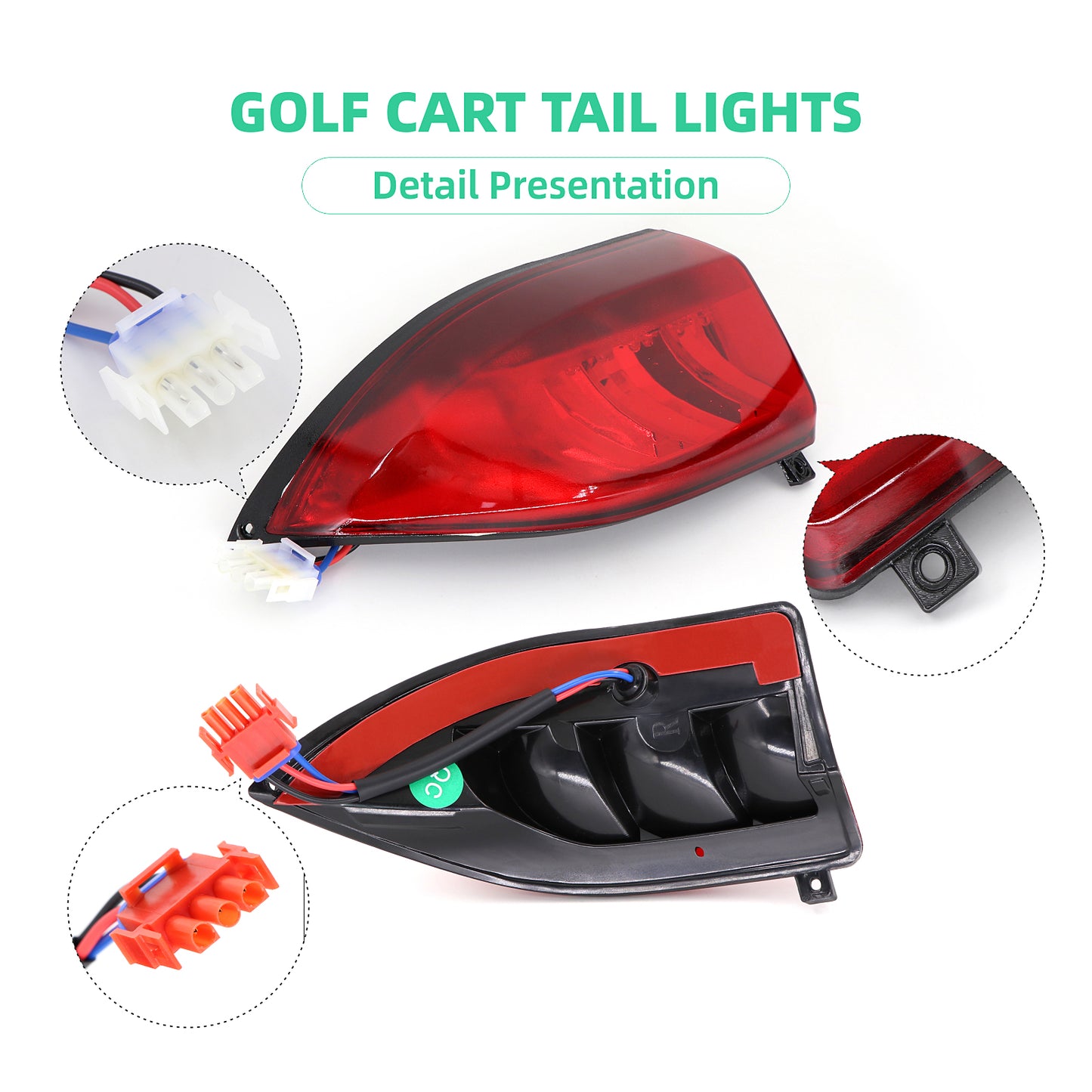 Golf Cart Led 12V Tail Light for Club Car Precedent Led Rear Light Kit (set of 2)102528901 102529001
