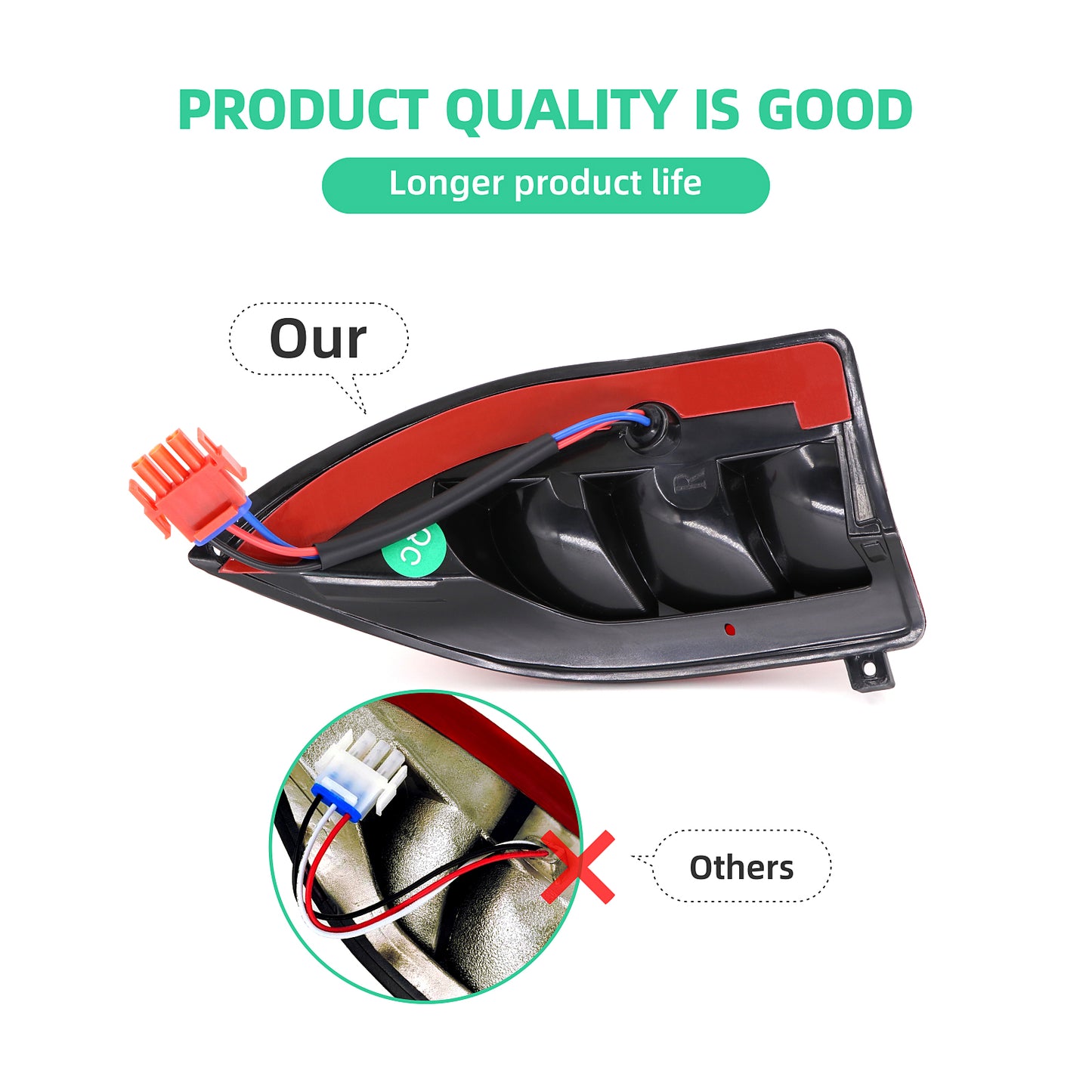 Golf Cart Led 12V Tail Light for Club Car Precedent Led Rear Light Kit (set of 2)102528901 102529001