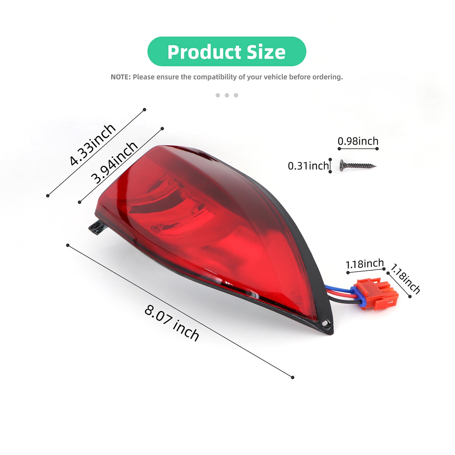 Golf Cart Led 12V Tail Light for Club Car Precedent Led Rear Light Kit (set of 2)102528901 102529001