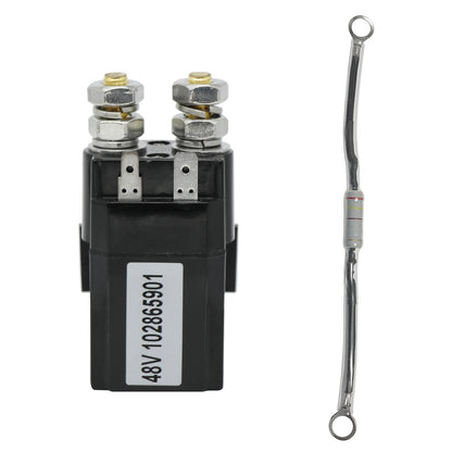 Golf Cart 48-Volt Solenoid with Resistance Fits for Club Car DS & Precedent Models 102865901&1014947