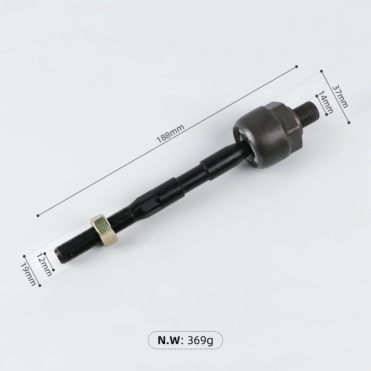 Golf Cart Precedent Inner Ball Joint/Metal Inner Steering Rack Joint, Fits Club Car Precedent 2004-UP 102565701