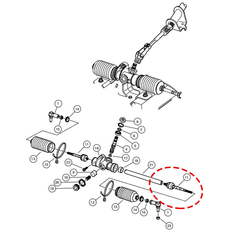 Golf Cart Inner Ball Joint Metal Inner Steering Rack Joint for Club Car Precedent 102565701 103826301