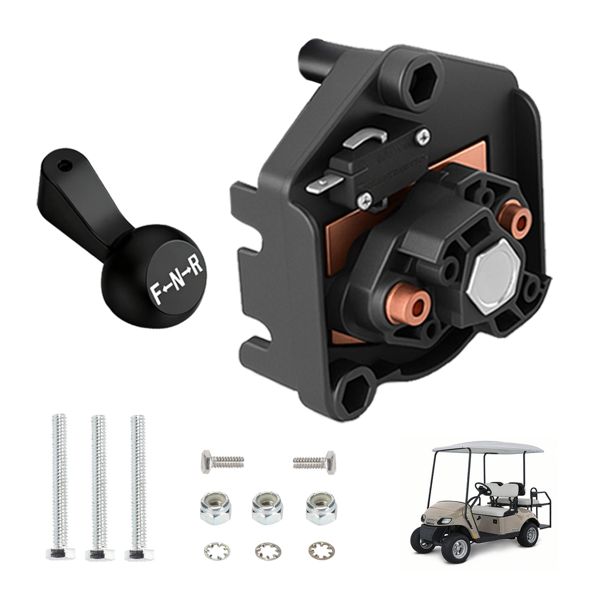 Club Car DS Golf Cart 36 Volt Forward and Reverse Switch with Handle for 1983-Up, OEM#1011997, 101753003