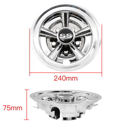 8" Golf Cart Hub Caps Wheel Cover for Most Golf Cart Accessories 8 Inch(Set of 4)