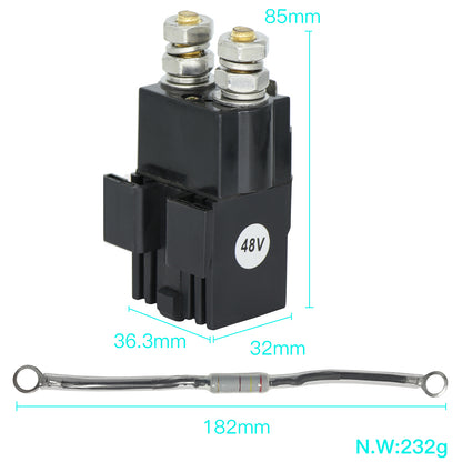 Golf Cart 48-Volt Solenoid with Resistance Fits for Club Car DS & Precedent Models 102865901&1014947