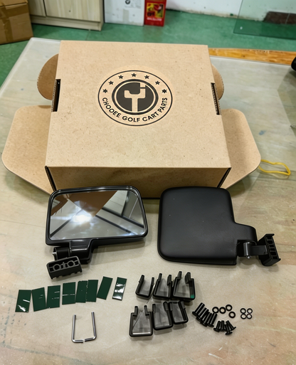 CHOOEE GOLF CART PARTS Golf Cart Mirror for Yamaha Club Car EZGO No Drilling Side Mirrors