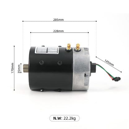 ZQS48-3.7-T-GN 48V DC Electric 3.3HP Motor for Golf Cart Club Car DS and Precedent 1996-UP 103572501 102240102