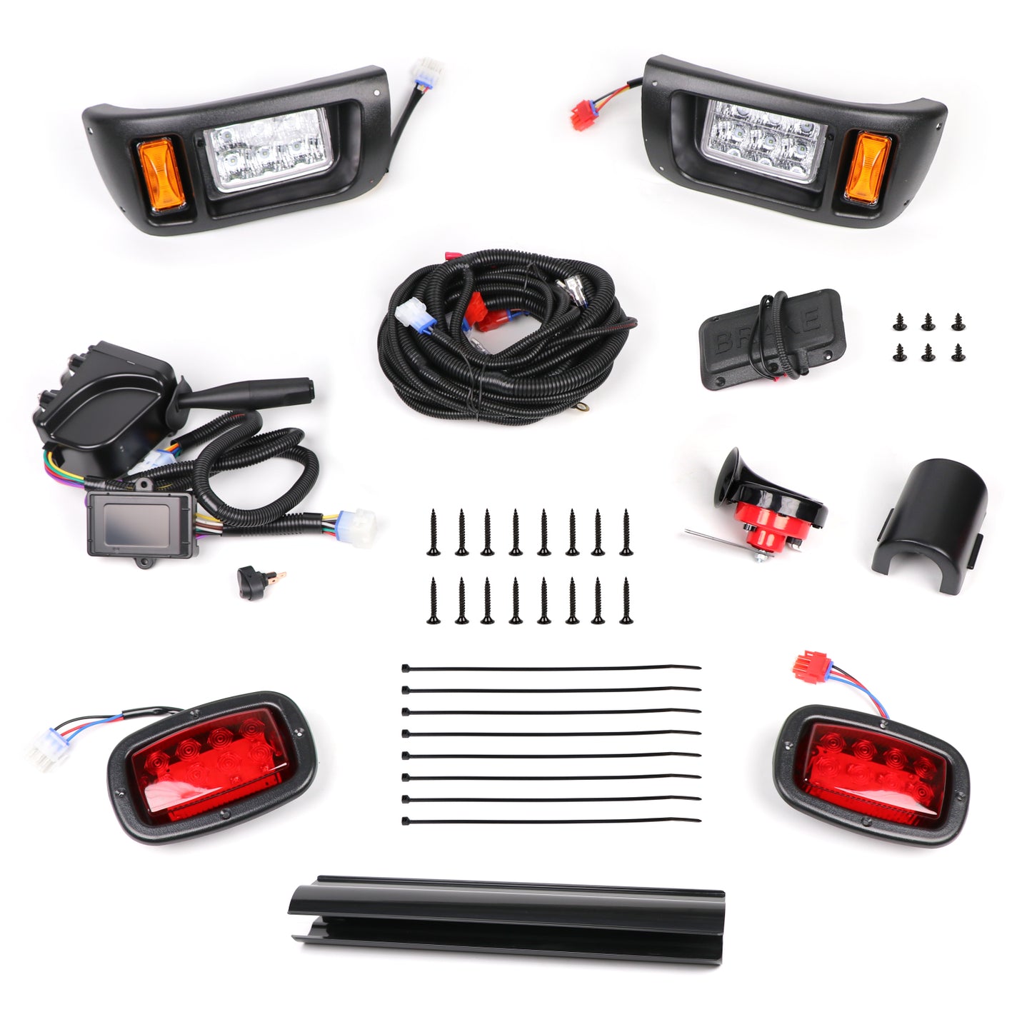 LED Headlight Tail Light Kit Compatible with Club Car DS Golf Carts 1993-UP 12V Street Legal Light Kit with Turn Signal Wire Harness Compatible with Club Car DS for Gas and Electric