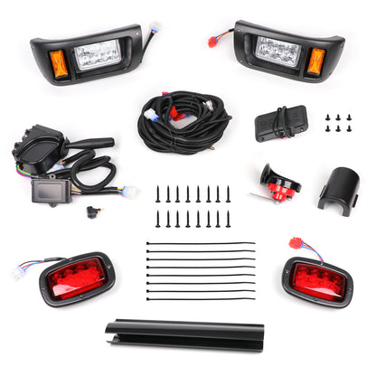 LED Headlight Tail Light Kit Compatible with Club Car DS Golf Carts 1993-UP 12V Street Legal Light Kit with Turn Signal Wire Harness Compatible with Club Car DS for Gas and Electric