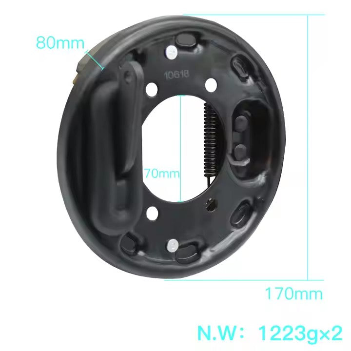 Driver & Passenger Side Brake Shoes Assembly for Golf Cart EZGO TXT PDS Medalist #70998-G02 70998-G01