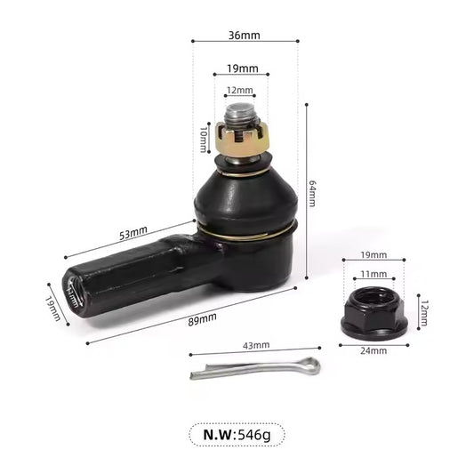 Golf Cart Accessories Steering Joint Outer Tie Rod End for EZGO RXV 2008-UP 604614